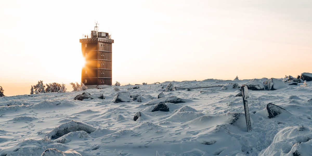 Wintersonne auf dem Brocken